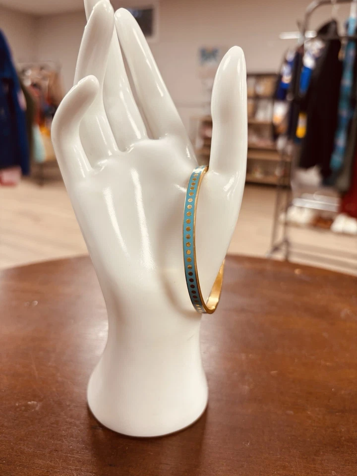 Brazalete Brazalete Kate Spade Et Cetera Idiom Verde azulado y dorado Foto 1 de 4