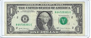 $1 ONE 2017 DOLLAR BILL Note Complete Scattered Broken Ladder B64725301C (0 - 7) - Picture 1 of 3