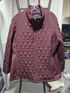 Weatherproof womens plus size 2x quilted jacket maroon - Picture 1 of 11