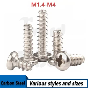 M1.4 M1.7 M2 M2.3 M2.6 M3 M3.5 M4 Phillips Pan Head Screw Self Tapping Screws - Picture 1 of 8