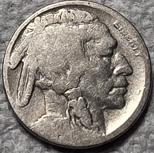 1920s BUFFALO NICKEL TWO FEATHER ERROR - Picture 1 of 3