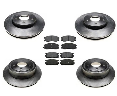 Rotores de freno de disco delanteros traseros y pastillas de freno para Chevrolet Equinox 2007 2008 2009 Foto 1 de 4