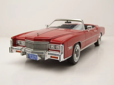 Cadillac Eldorado Convertible 1976 Rosso Modellino Auto 1:18 MCG - Immagine 1 di 4
