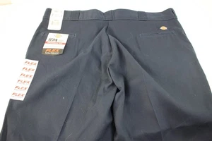 Pantalones de trabajo Dickie's Original 874 para hombre 44 x 32 negros nuevos con etiquetas #D367 - Imagen 1 de 5