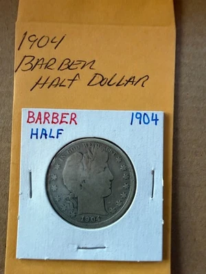 1904  P  Mint Silver Barber Half Dollar - Image 1 of 3