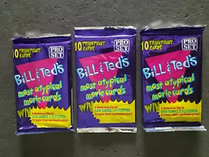 Lot (3) 1991 Bill & Ted's Movie Cards ungeöffnete Packungen - Bild 1 von 1