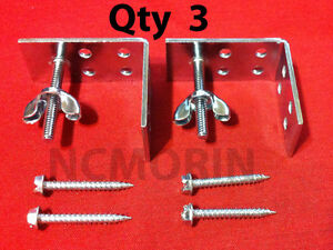 Qty. (3) Roman Shade Mounting Installation L-Brackets with Screws