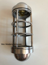 Industrial Bulkhead Wall Light Vintage Antique Retro Cage Ship Lamp Aluminium