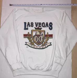 vintage las vegas sweatshirt Size XL Made In The USA Fortrel Polyester/cotton - Picture 1 of 5