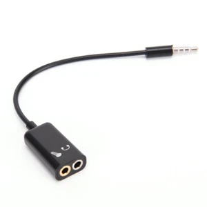 3.5mm Mic Audio jack to Headphone Microphone Y Splitter Cable Converter Adap _ou - Afbeelding 1 van 6