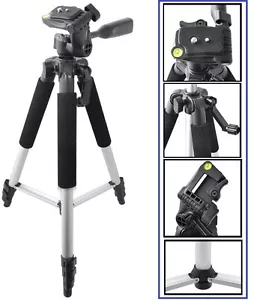 57" Pro Ser Tripod With Case For Sony HDR-CX130 HDR-PJ230 HDR-PJ260 HDR-CX580 - Picture 1 of 9
