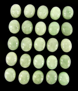 Giada verde naturale 85,50 ct pietre preziose sfuse 8x10 mm cabochon lotto 25 pezzi - 64429 - Foto 1 di 5