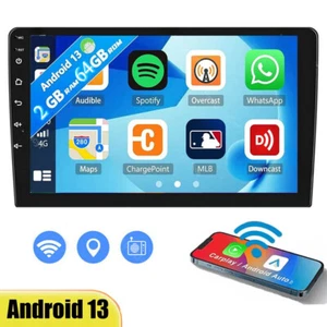 9" Android 13 2 Din Car Stereo Radio GPS WIFI BT Apple Carplay Head Unit 2+64GB - Picture 1 of 12