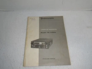 Kenwood Radio Model TR-7400A Transceiver Operating Manual Original - Picture 1 of 3