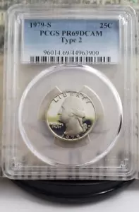 1979-S Washington Proof Quarter Type 2 - PCGS PR69DCAM - Very Nice! 3900 - Picture 1 of 4