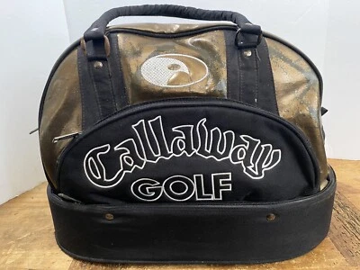 Callaway Golf Bordado Viaje Lona Zapato Bolso de Mano Bolso de Transporte Cuero Foto 1 de 4
