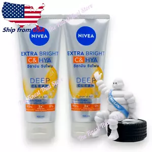 NIVEA Extra Bright C&Hya Vitamin Wash Foam 100ml pack 2 - Picture 1 of 1