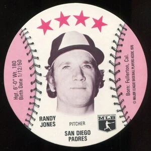 1976 Isaly's/Sweet William Disc - Randy Jones San Diego Padres - Picture 1 of 2