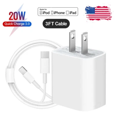 GP01 20W PD QC Fast Charger USB C Power Adapter for iPad iPhone 14 13 12 11 Pro Max