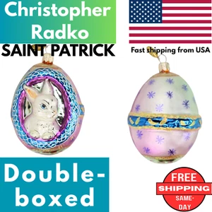 CHRISTOPHER RADKO EGGSPECTING ANYBUNNY? Uovo di Pasqua coniglio bianco in pensione - Foto 1 di 18