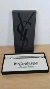 YSL Silver Fountain Pen Collection Ecriture Yves Saint Laurent - Picture 1 of 15