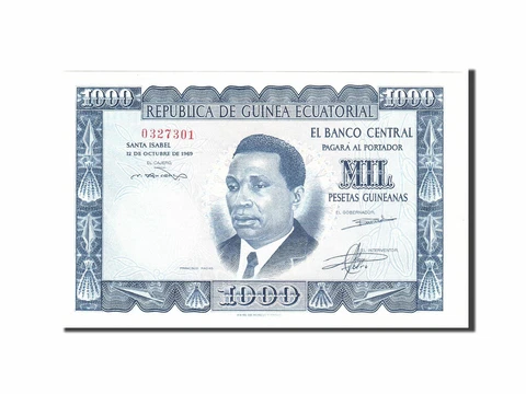 [#113419] Banknote, Equatorial Guinea, 1000 Pesetas Guineanas, 1969, 1969-10-12 Cover