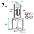 3L/5L/7L Manual Churro Making Machine Vertical Churrera Churros Maker + 4*Nozzle