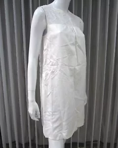 CLUB MONACO ABITO SMANICATO SCOLLO PIZZO TAGLIA 4 BIANCO - Foto 1 di 7