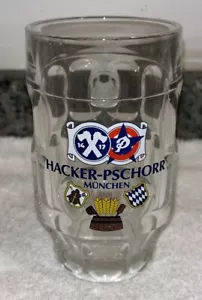 Hacker-Pschorr Beer Glass Drinking Mug 5" tall 0.25L Brewery Munich Germany - Picture 1 of 7
