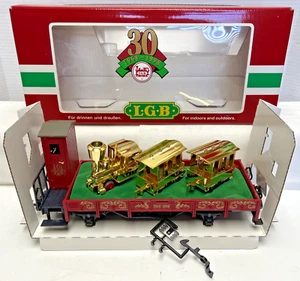 LGB SPUR G 41124 WEIHNACHTSGONDEL MIT GOLDWICHTELZUG 30 JAHRE JUBILÄUM IN OB - Bild 1 von 14