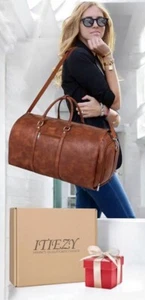 Wandelbarer Reise Kleidersack Seesack Handgepäck Set 3 Stück Braun Reisepassetui - Bild 1 von 6