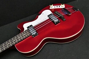 NEW HOFNER IGNITION PRO HI-CB-PE-RD CLUB BASS CANDY RED, Tea Cup's & FLATS - Picture 1 of 11