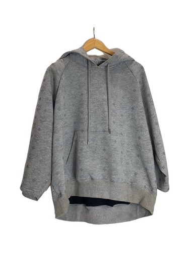 MONCLER Felpa con cappuccio MCM M poliestere grigia fantasia intera MHAASJP02EG00M usata