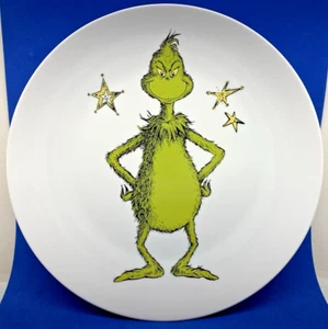 Bioworld 2024 NEU Der Grinch - Grinch mit Sternen 8" Keramikplatte - Bild 1 von 2