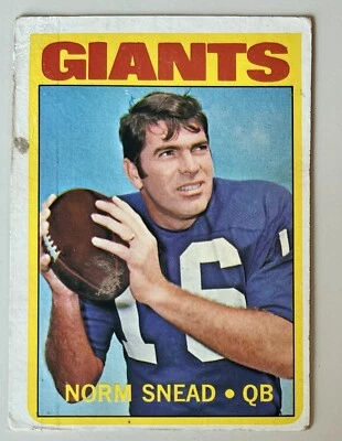 1972 Topps #118 Norm Snead - New York Giants 🔵🔴 - Image 1 of 2