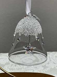 Swarovski Edición Anual 2020 Navidad Navidad Campana Adorno con Estrella Clapper Pequeño - Imagen 1 de 7