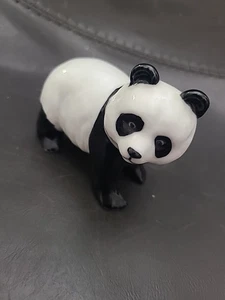 Figura Panda Cerámica Vintage Negro Blanco Porcelana Esmaltada Animal Coleccionable - Imagen 1 de 7