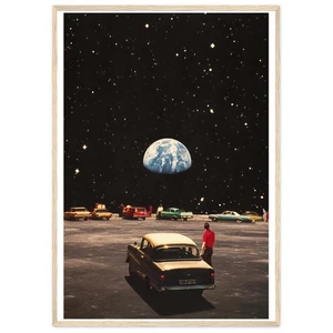 Missing Home Retro Futurism By Taudalpoi Space Collage Vintage Scifi Poster - Imagen 1 de 7
