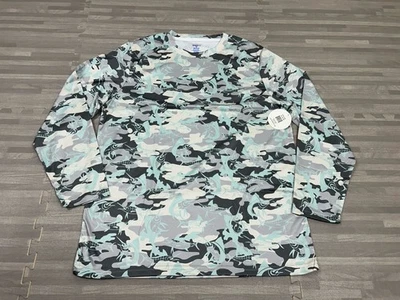 Kobalt 1 Fishing Long Sleeve Shirt UPF 40 Mens Sizes Medium Gray Teal Camo - Image 1 of 4