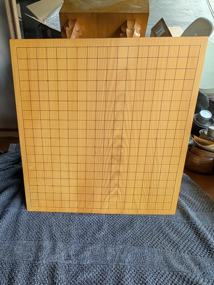 Kaya Go Board - Floor Board for Go Game - 19.5cm Goban w/ Legs Baduk Weiqi 19x19 - Image 1 of 4