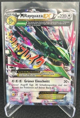 1x Pokemon Karte M Rayquaza EX XY Drachenleuchten 76/108 ! Deutsch ! - Bild 1 von 4