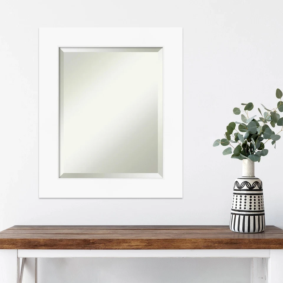 Espejo de pared biselado - Armario marco blanco - Armario blanco Foto 1 de 4