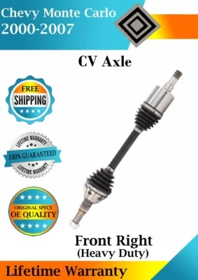Nuevo eje CV delantero derecho OE para Chevy Monte Carlo HD 2000-2007 garantía de por vida Foto 1 de 4
