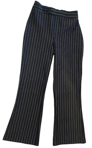 Girls 16 Dark Chocolate Brown Pinstripe Dress Pants Miss Attitude EC - Picture 1 of 5