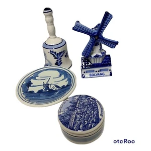 Lotto di 4 souvenir da viaggio vintage Delft da collezione - Foto 1 di 6