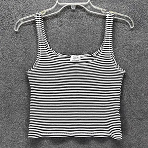 Zara Trafaluc Top Girls Junior Medium Blue White Stripes Stretch Tank - Picture 1 of 10