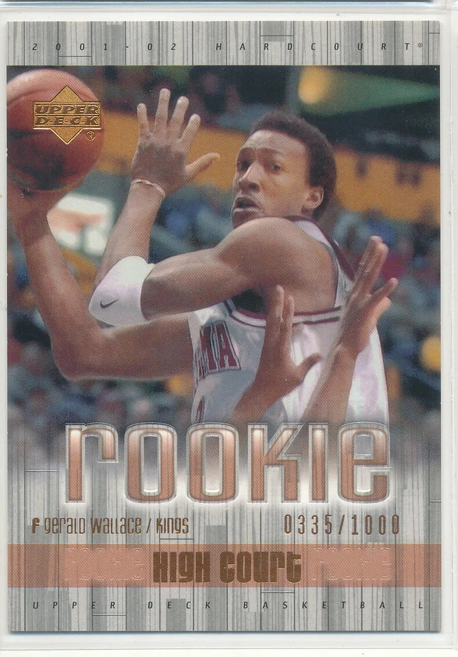 2001 Upper Deck High Court Gerald Wallace RC #100 0335/1000 - Image 1 of 1