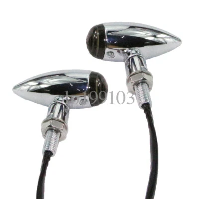 Mini señales de giro de bala de aluminio de 2" para Honda Shadow Aero Phantom VLX 750 1100 Foto 1 de 4