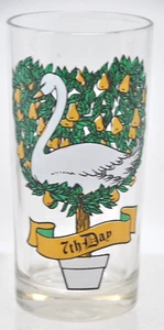 Vtg Indiana Glass 12 Days of Christmas Glass 7th Day 5.5" High Straight Style - Picture 1 of 2