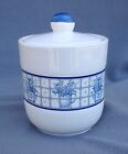 Stoneware by Pomerantz Flower Pots Blue White - Small Canister - 6 3/8" Tall